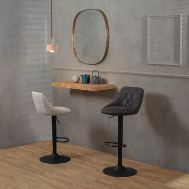 Sgabello Max in microfibra imbottita di Stones