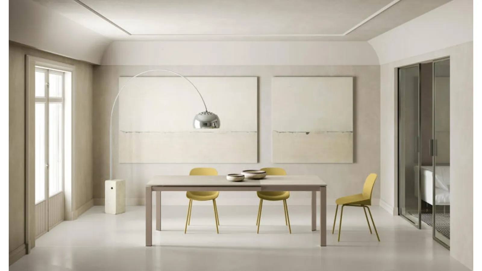 Tavolo Account con top in ceramica di Stones