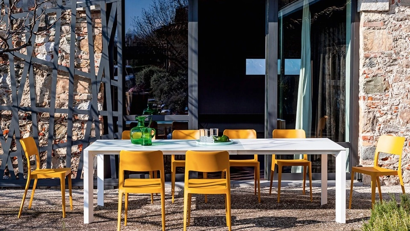 Tavolo allungabile Apollo con top in vetro di Midj