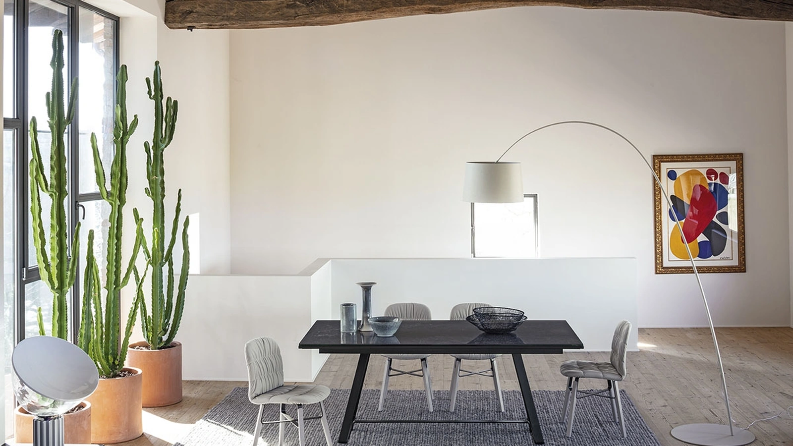 Tavolo allungabile con top in cristalceramica e gambe in metallo Alfred di Midj