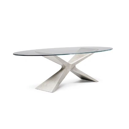 Tavolo Nexus con top in vetro di Midj